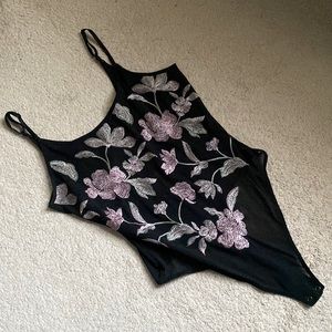 All Mesh Floral Body Suit